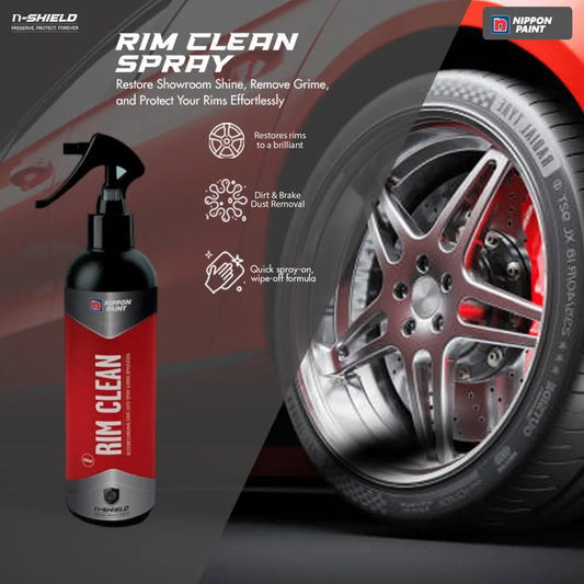 Nippon Paint n-Shield Rim Clean Spray 250ml | Wheel & Alloy Cleaner, Removes Brake Dust, Dirt & Stains