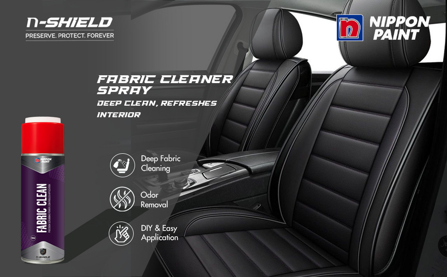 Nippon Paint n-Shield Fabric Cleaner 500ml | Upholstery, Carpet & Car Seat Stain Remover, Deep Cleaning Spray | No. 1 Paint In Asia Pacific