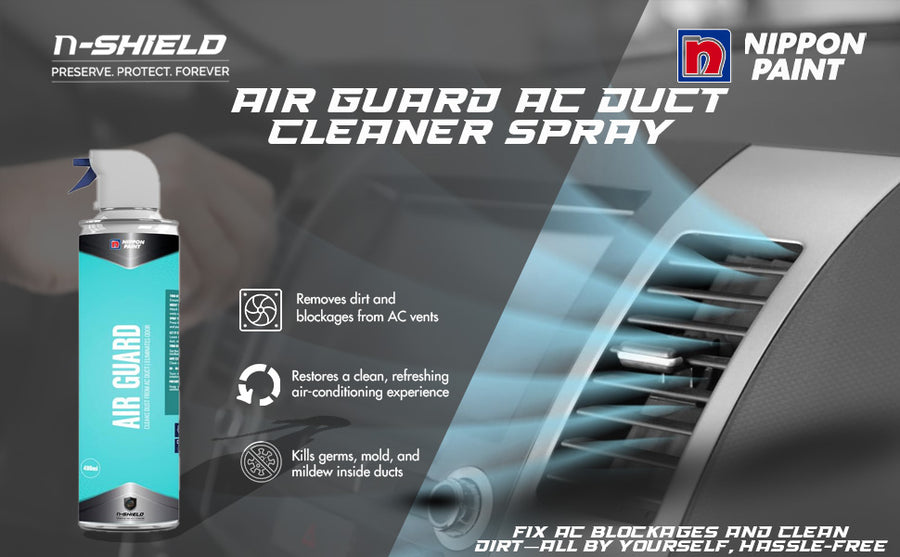 Nippon Paint n-Shield Air Guard AC Duct Cleaner Spray 400ml | Removes Dust, Odour & Bacteria, Improves Air Quality | No.1 Paint In Asia Pacific