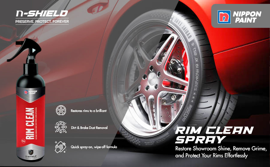 Nippon Paint n-Shield Rim Clean Spray 250ml | Wheel & Alloy Cleaner, Removes Brake Dust, Dirt & Stains