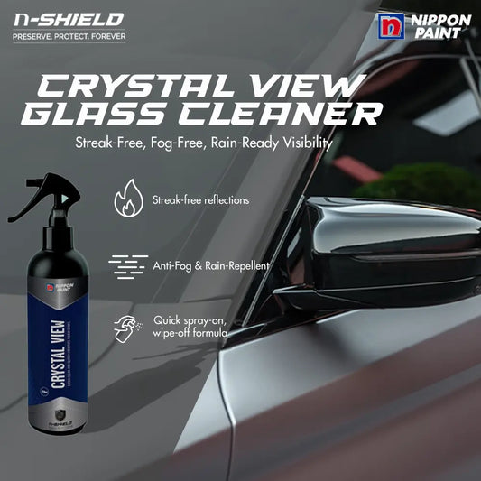 Nippon Paint n-Shield Car Glass Cleaner Spray 250ml | Repels Dust/Rain, Removes Stubborn Residue, Hydrophobic | No. 1 Paint In Asia Pacific