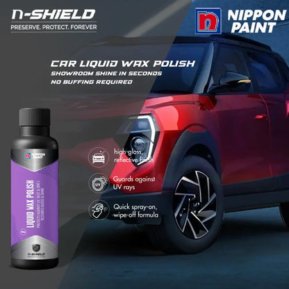 Nippon Paint n-Shield Liquid Wax Polish 250ml | Restores Car Paint Gloss, Protects from UV, Dust & Water, Long Lasting Shine