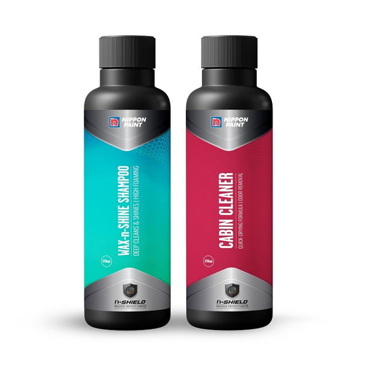N-Shield Pro Detail Interior Combo – n-Shield Wax-n-Shine Shampoo 250ml , n-Shield Cabin Cleaner 250ml