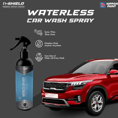 Nippon Paint n-Shield Waterless Car Wash Spray 250ml | Quick Clean | High Gloss Shine | Eco Friendly Car Cleaner Spray | n-Shield Waterless Wash for Bike & Car | No.1 Paint in Asia Pacific.